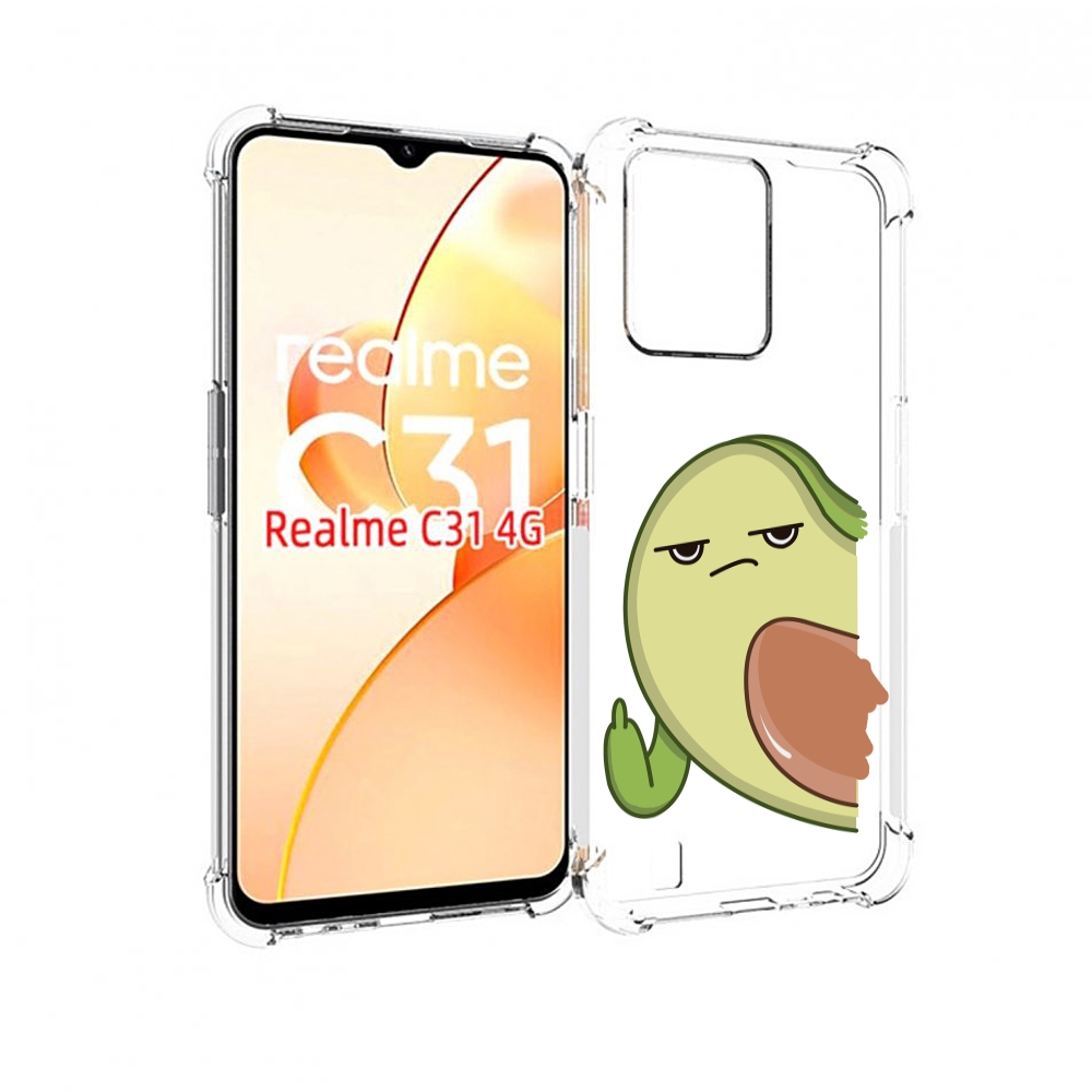 

Чехол MyPads злой-авокадо для OPPO Realme C31, Прозрачный, Tocco