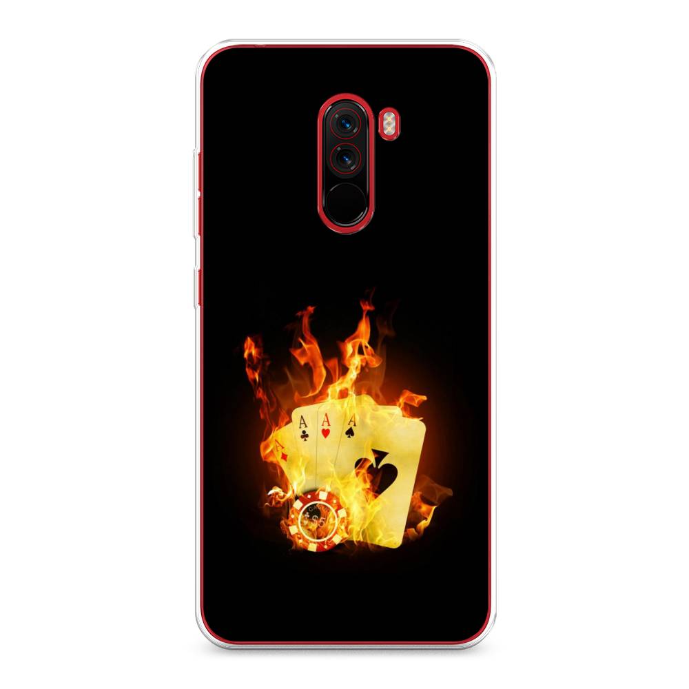 

Чехол Awog на Xiaomi Pocophone F1 "Горящие карты", Разноцветный, 34450-9