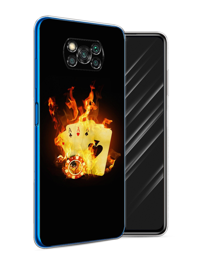 

Чехол Awog на Poco X3/X3 Pro "Горящие карты", Разноцветный, 39250-9