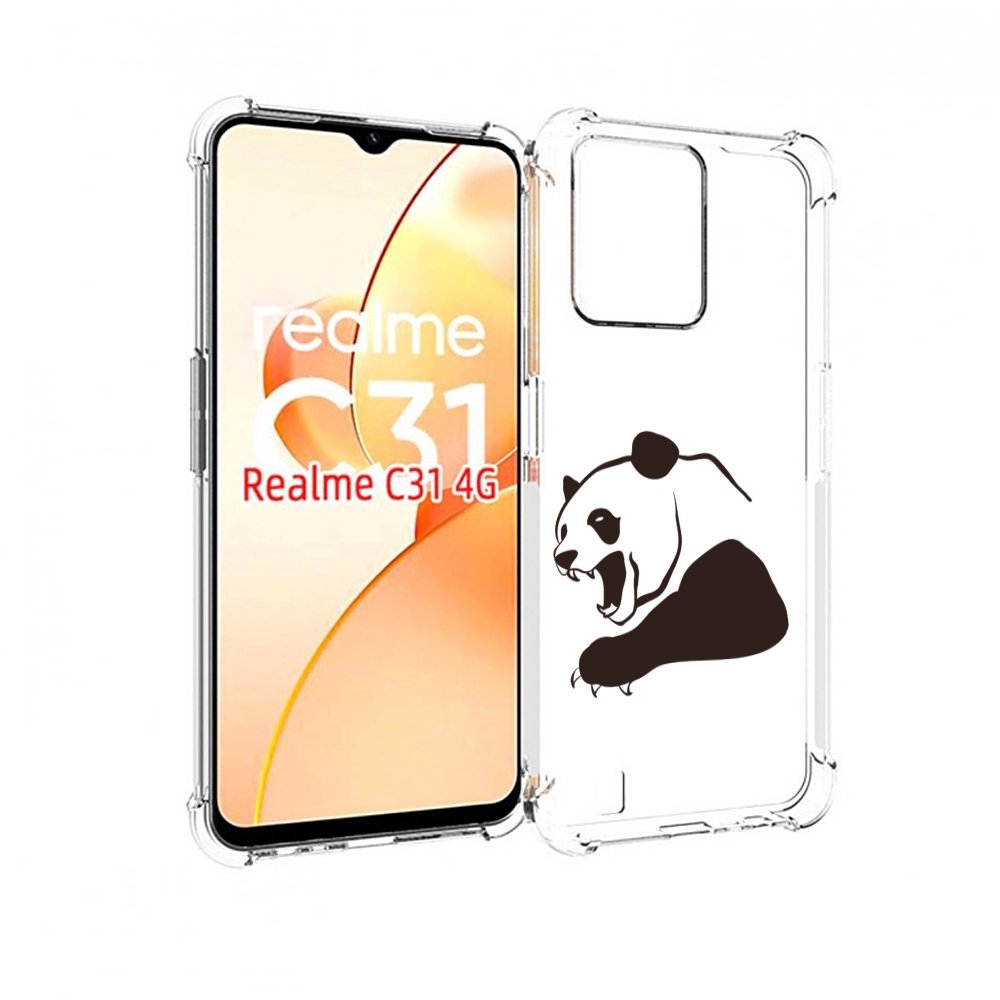 

Чехол MyPads злая-панда для OPPO Realme C31, Прозрачный, Tocco