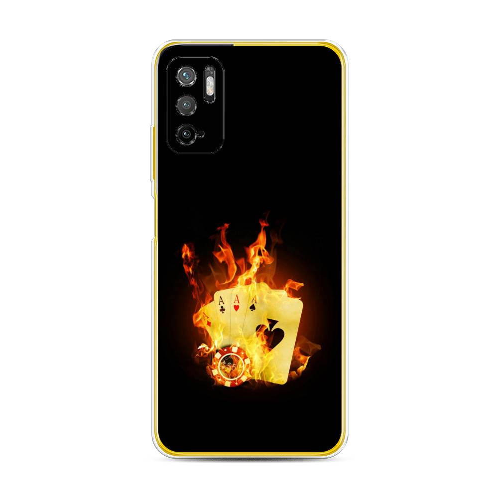 

Чехол Awog на Poco M3 Pro "Горящие карты", Разноцветный, 311050-9