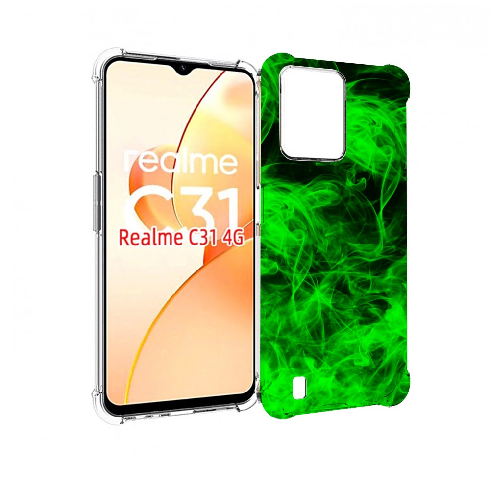 

Чехол MyPads зеленый-дымок для OPPO Realme C31, Прозрачный, Tocco
