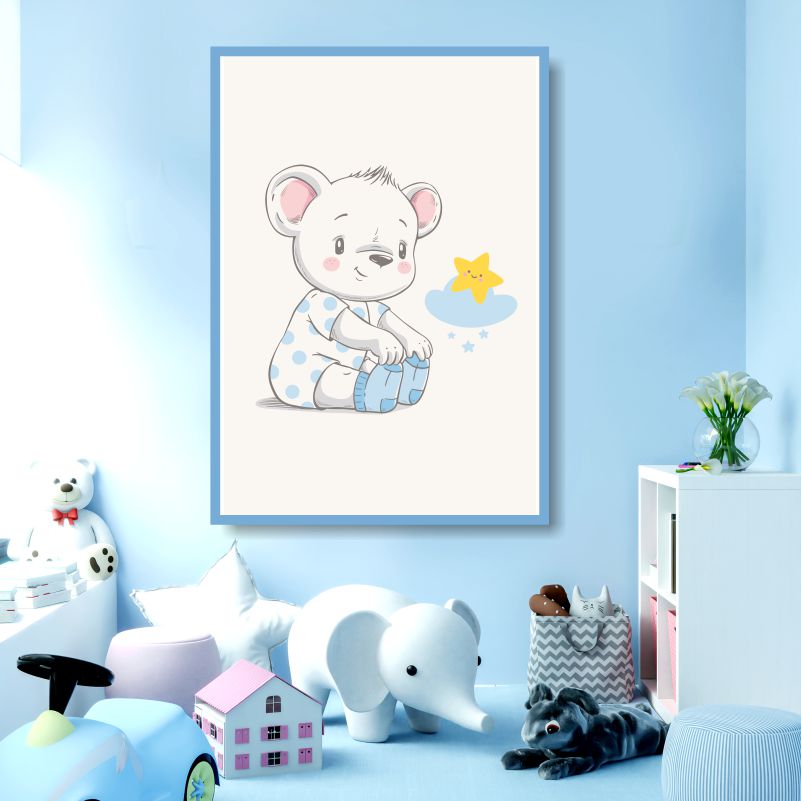 

Постер на стену ПолиЦентр Мишка И Звездочка 30х40 см, МишкаИЗвездочкаДляДетскойВертикальный