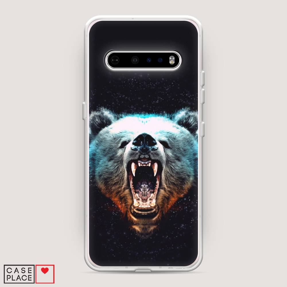 

Чехол Awog на LG V60 ThinQ 5G "Медведь", Коричневый;голубой;черный, 84250-2