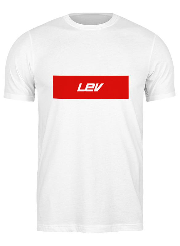 

Футболка мужская Printio Имя lev белая M, Белый, Имя lev