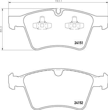 

Колодки Дисковые Передние Mb X164/W164 3.0-5.5I/D 06> P50115