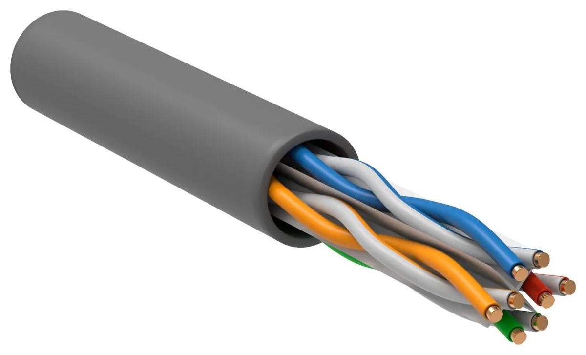 Кабель информационный ITK кат.6, 305м, серый lc1-c604-111