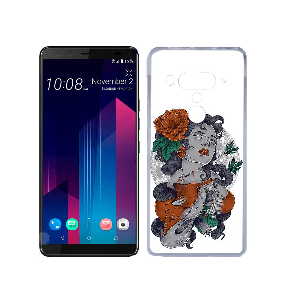 

Чехол MyPads Tocco для HTC U12+ темная девушка с лисой, Прозрачный, Tocco