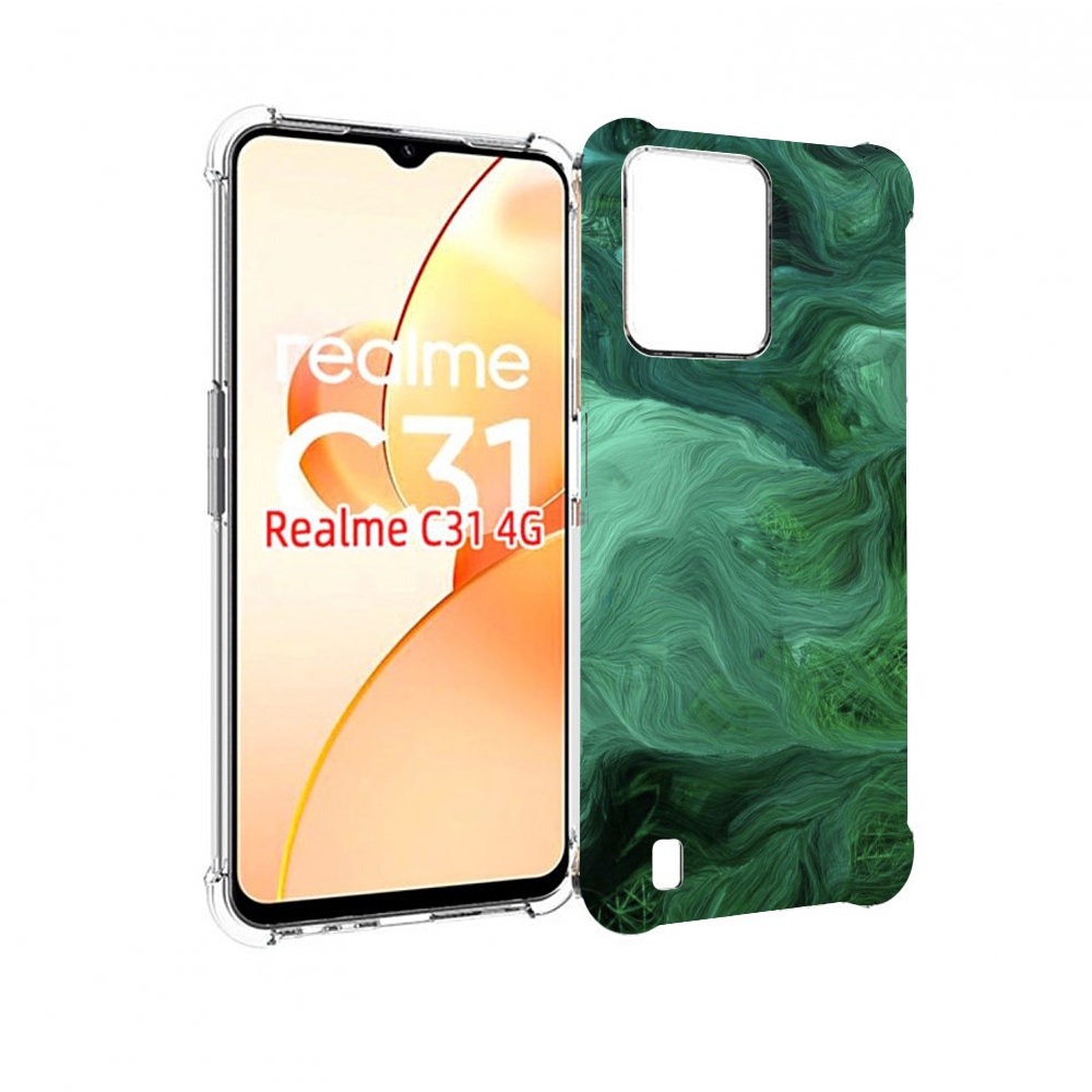 

Чехол MyPads зеленые нити для OPPO Realme C31, Прозрачный, Tocco