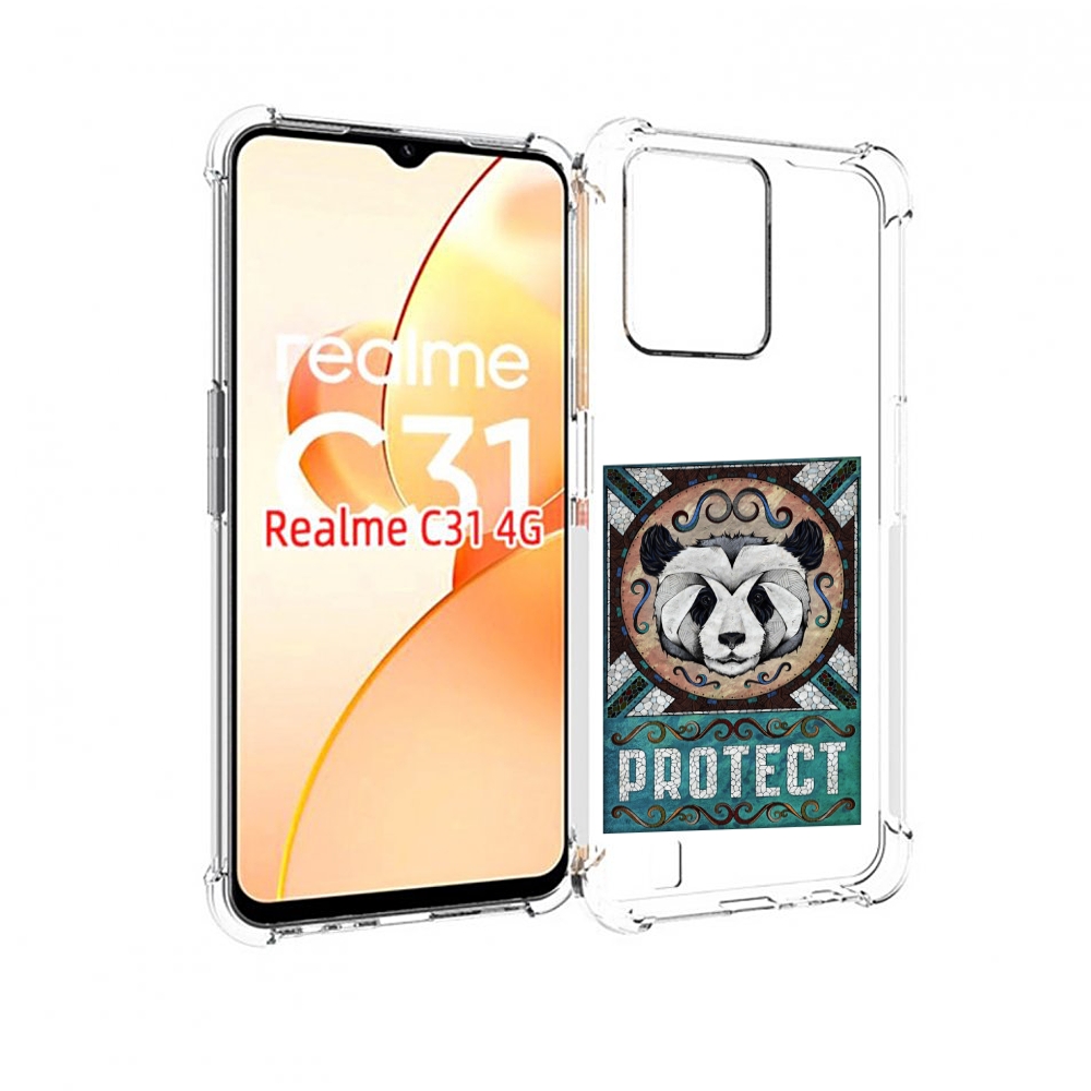 

Чехол MyPads защита панды для OPPO Realme C31, Прозрачный, Tocco