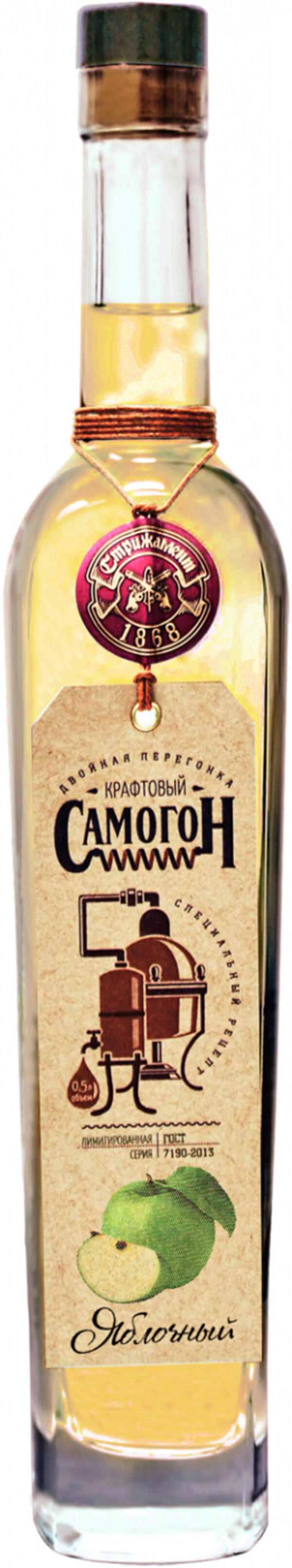 

Водка Стрижамент Самогон Крафтовый Яблочный 0,5 Л