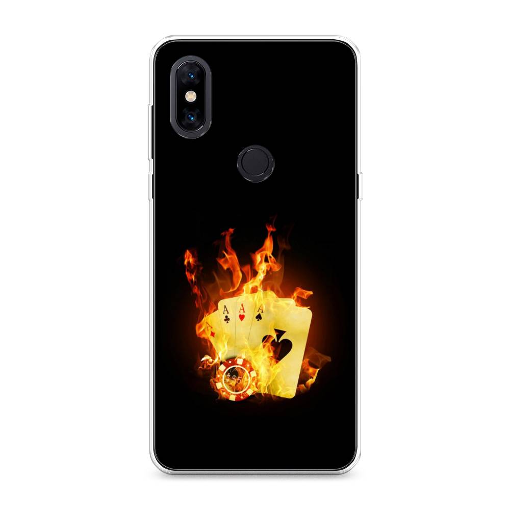 

Чехол Awog на Xiaomi Mi Mix 3 "Горящие карты", Разноцветный, 34950-9