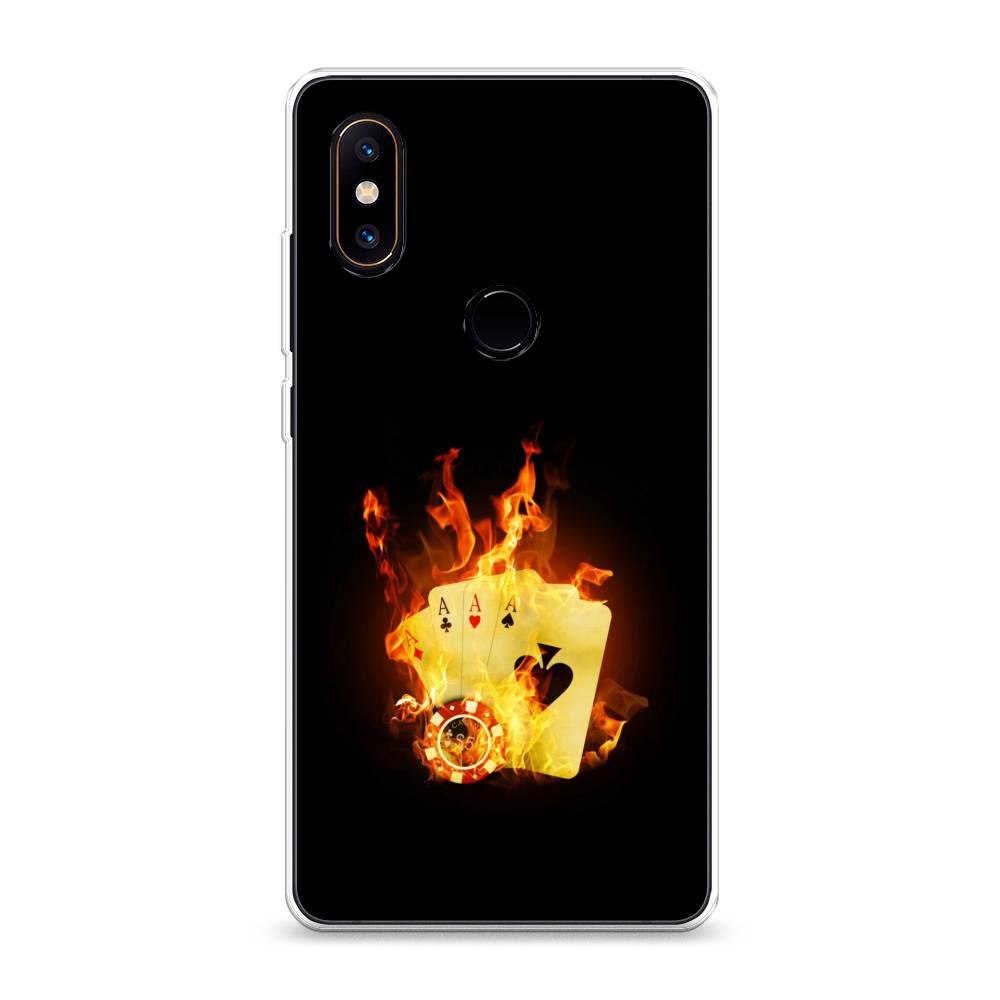 

Чехол Awog на Xiaomi Mi Mix 2S "Горящие карты", Разноцветный, 33450-9