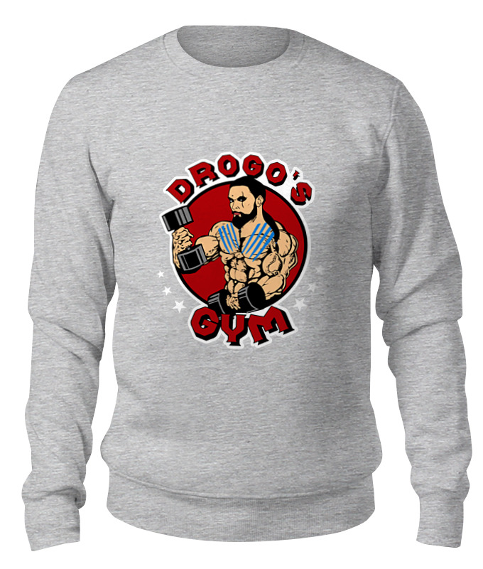 

Свитшот унисекс Printio Drogo's gym серый XL, Drogo's gym