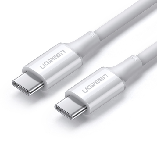 фото Кабель ugreen us300 (60551) usb2.0 type-c male to male cable 5а 1м белый