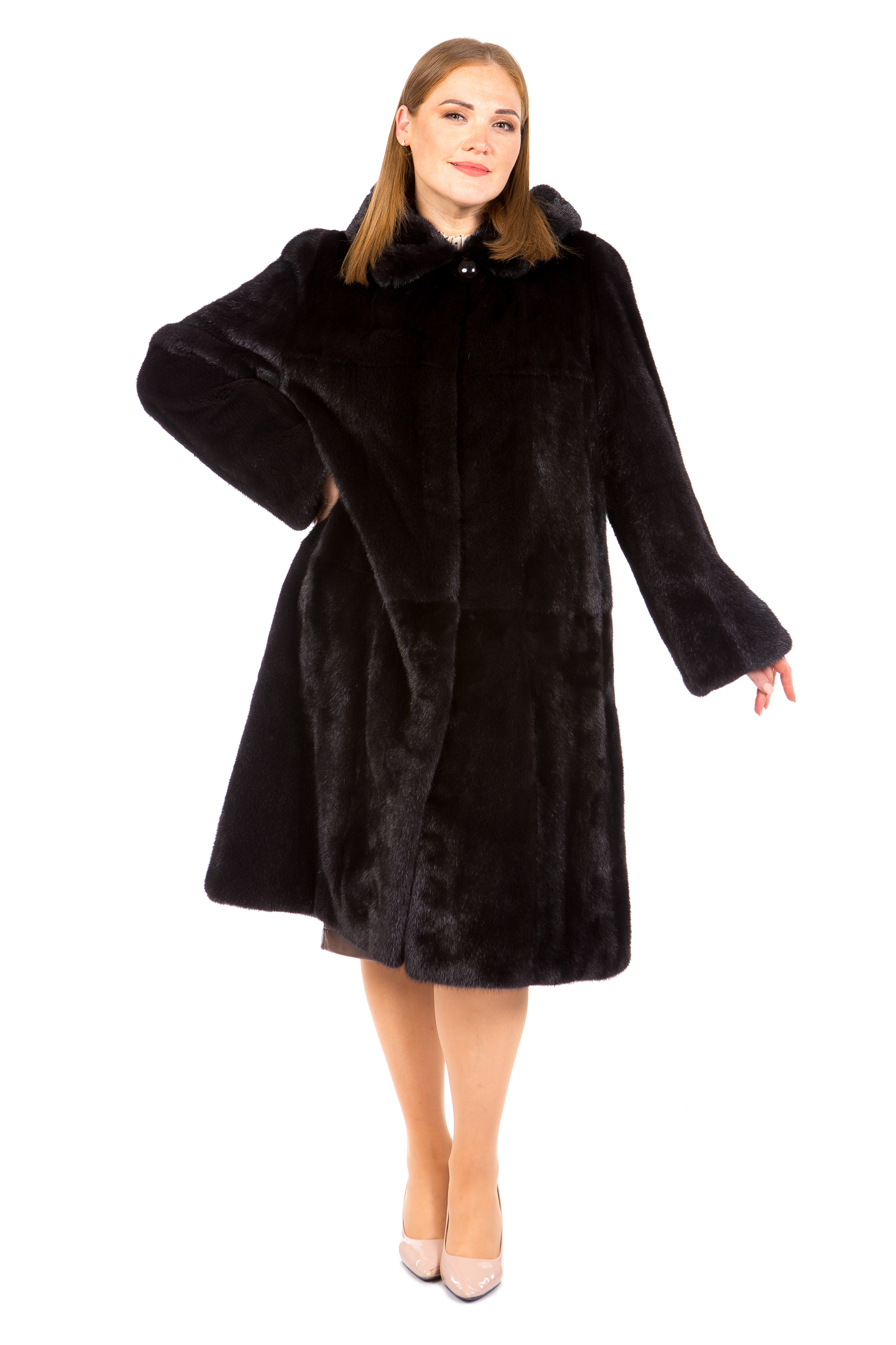 

Шуба женская МОСМЕХА 8022055 черная 64 RU, Черный, 8022055