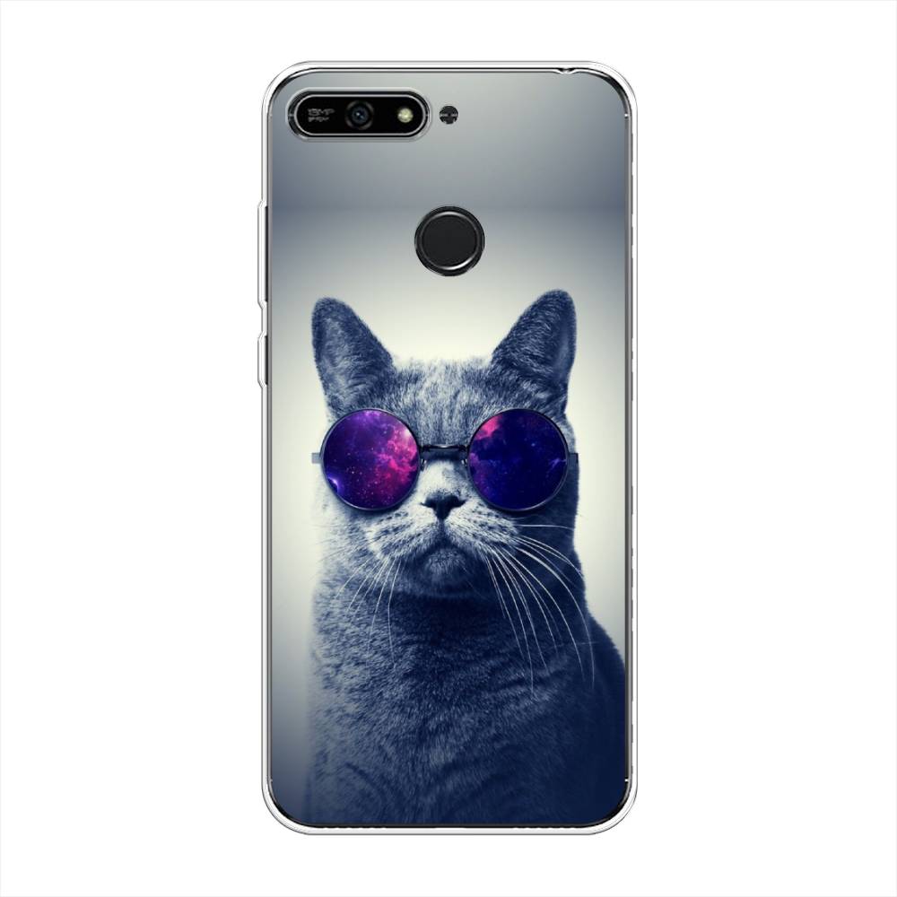 

Чехол Awog на Honor 7A Pro "Космический кот", Красный, 65450-1