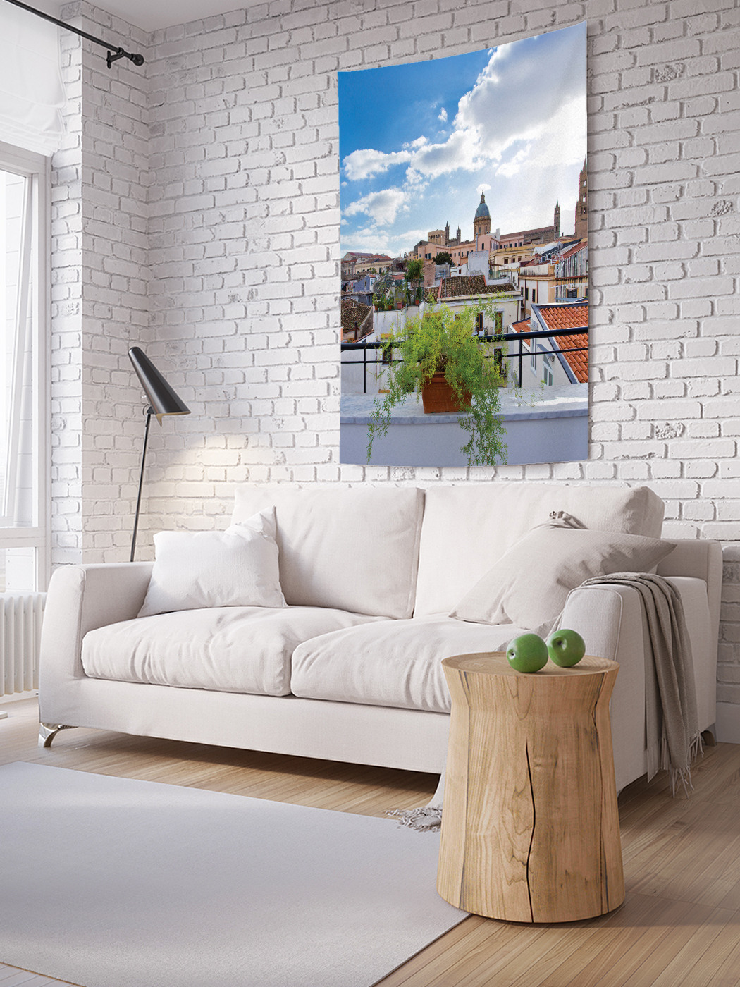 

Вертикальное фотопанно на стену JoyArty Крыши Палермо 100x150 см, Крыши Палермо