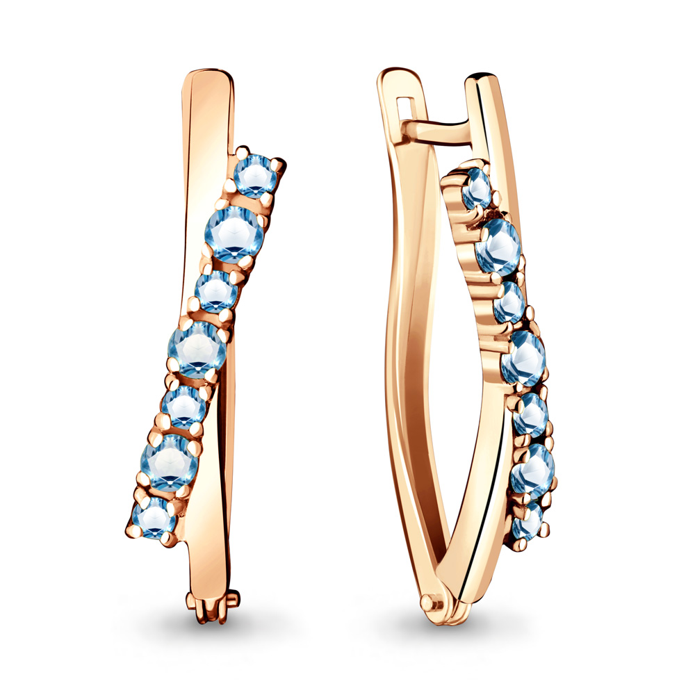 

Серьги из серебра с топазом Aquamarine 4467705_925_з, 4467705_925_з