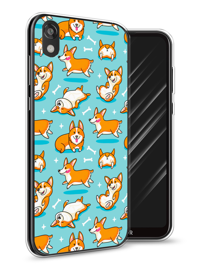 

Чехол Awog на Honor 8S Prime "Веселые корги", Разноцветный, 6103950-2