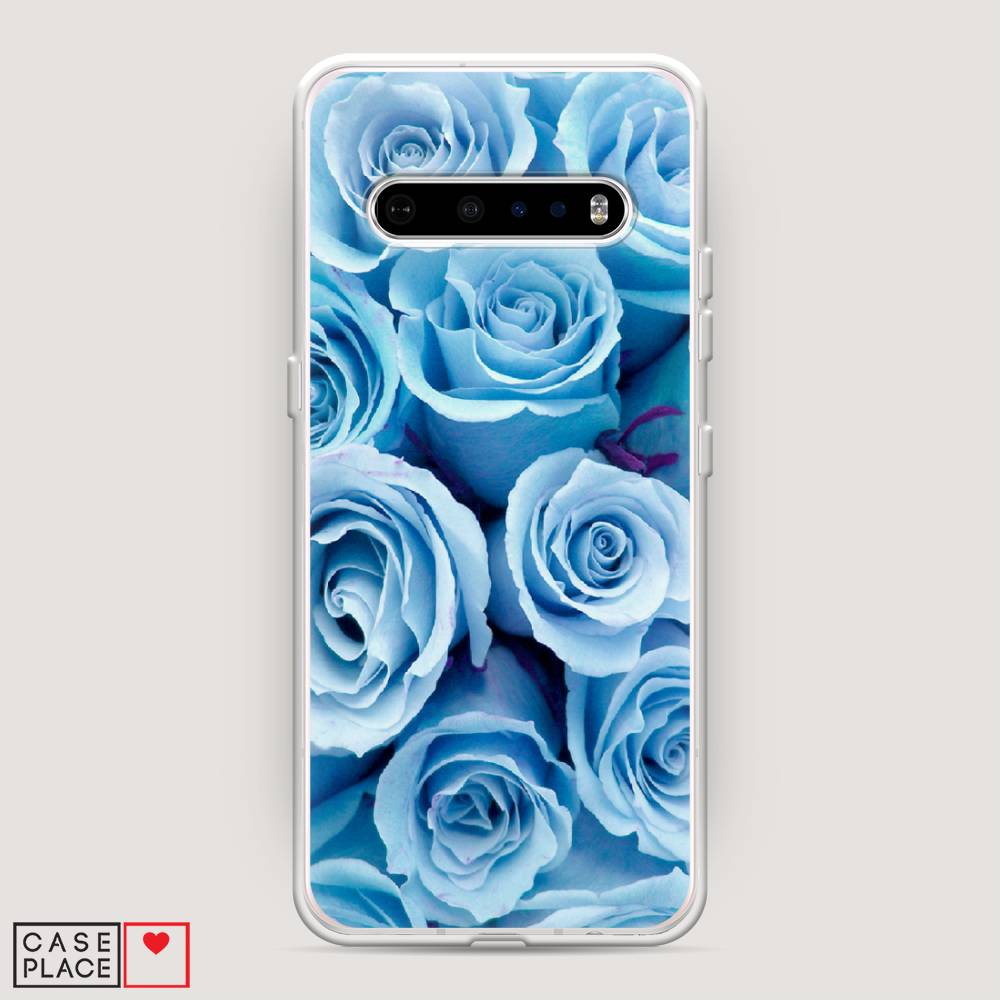 

Чехол Awog на LG V60 ThinQ 5G "Лазурные розы", Голубой, 84250-8