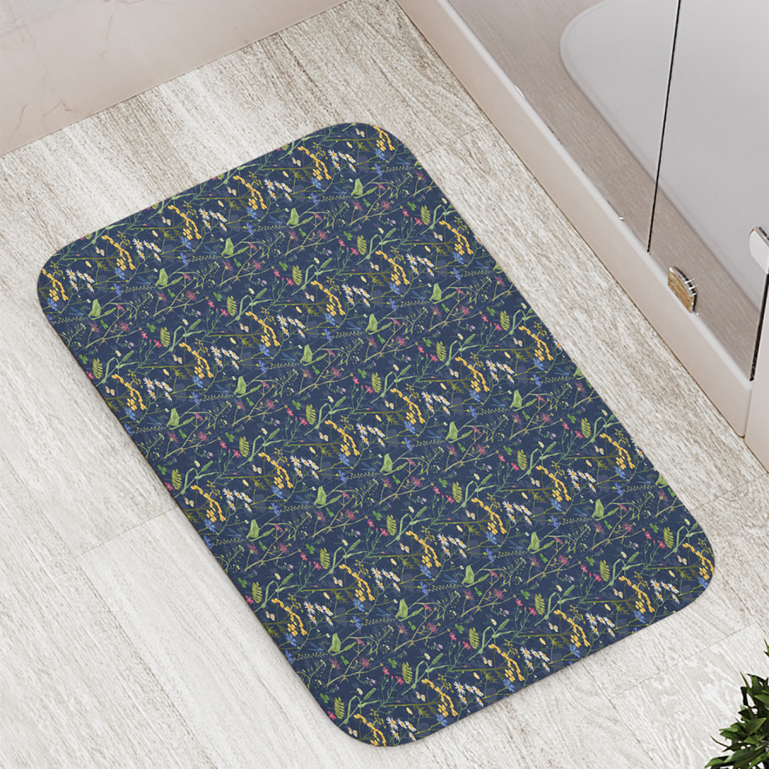 

Коврик противоскользящий JoyArty "Луговое разнотравье" для ванной, сауны, бассейна,77х52см, Луговое разнотравье