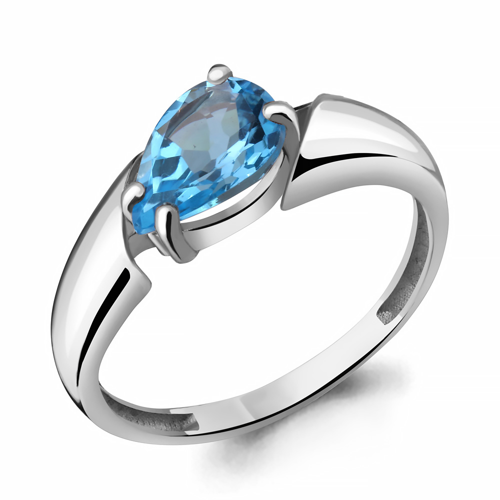 фото Кольцо из серебра с топазом р. 17 aquamarine 6935705_925_р