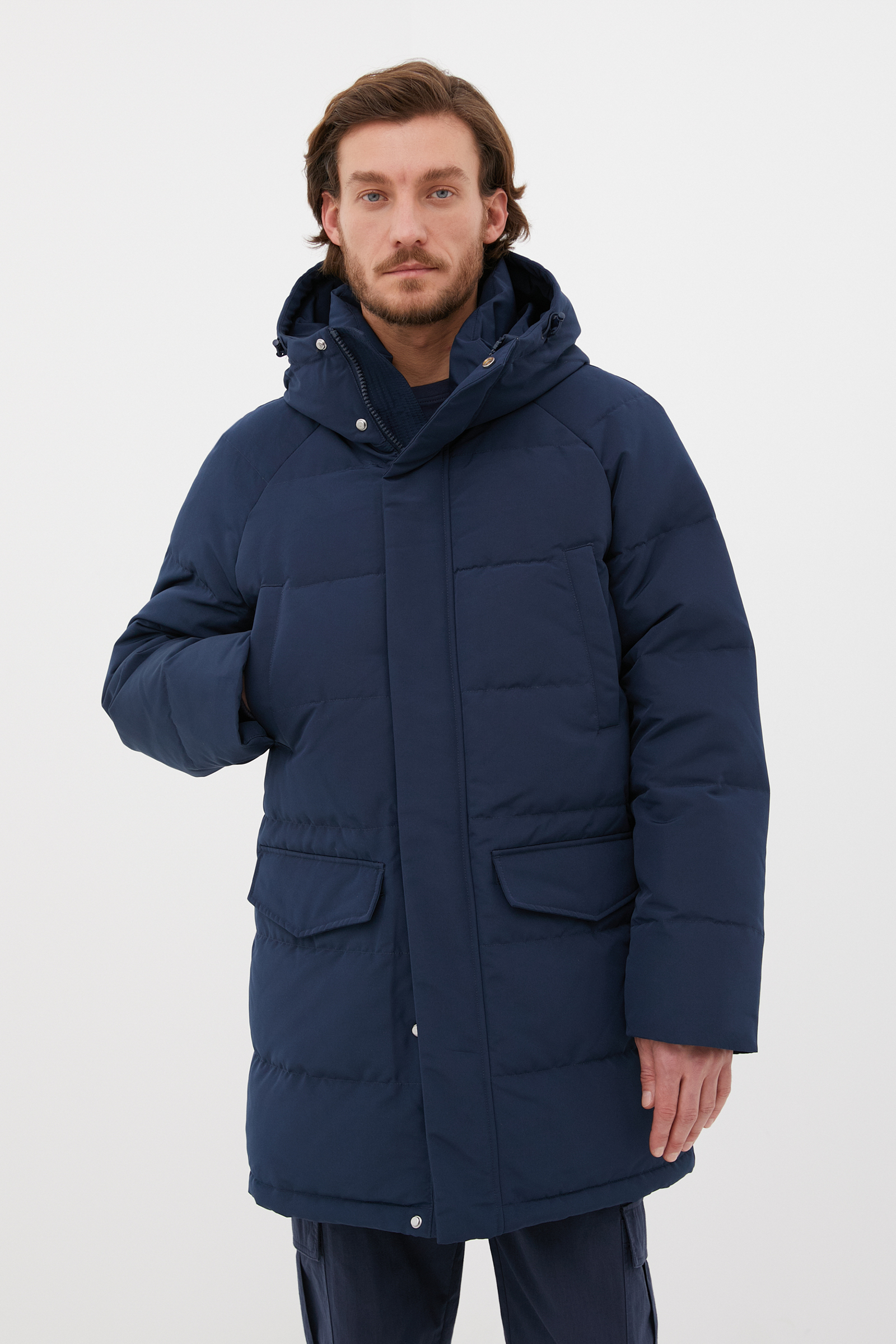 

Пуховик мужской Finn Flare FWB21061 синий 2XL, FWB21061