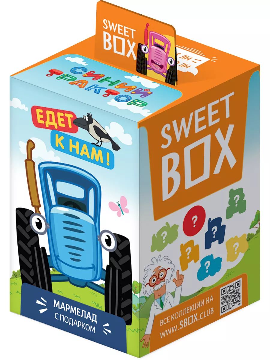 Мармелад Sweet Box Синий трактор жевательный с игрушкой 70 г в ассортименте