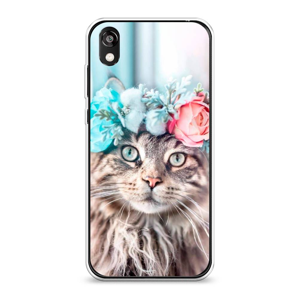 

Чехол Awog на Honor 8S Prime "Кот в венке", Разноцветный, 6103950-2