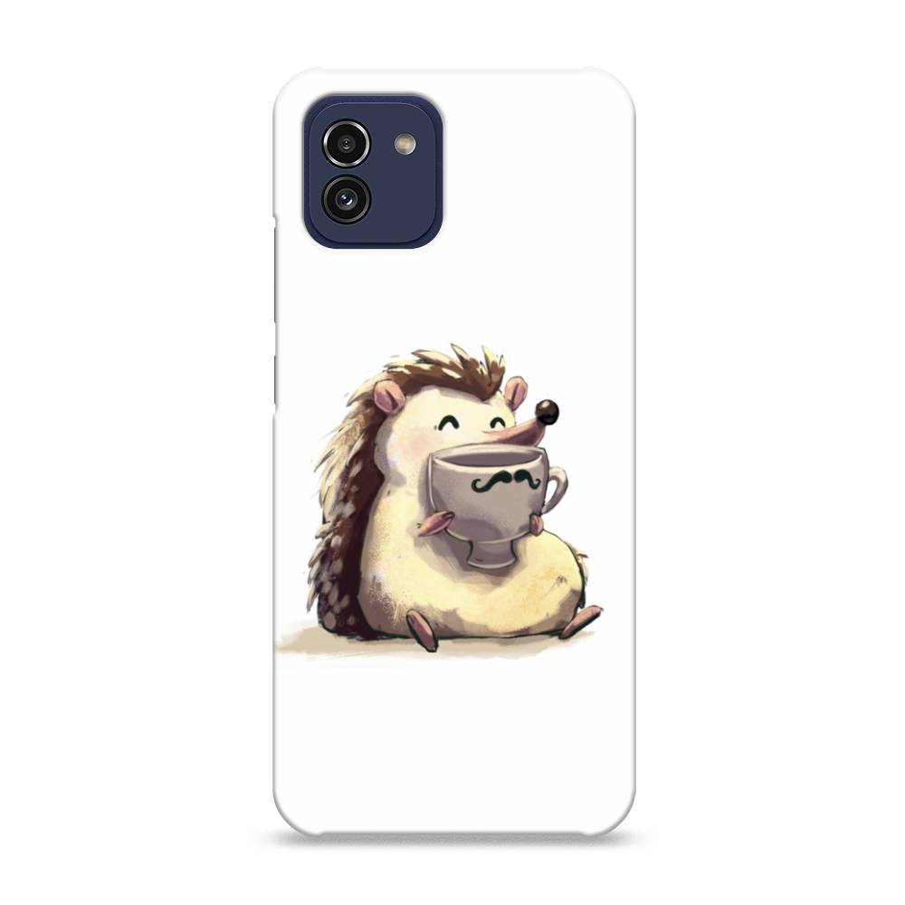 

Пластиковый чехол "Еж кофеман" на Samsung Galaxy A03, 2104920-7