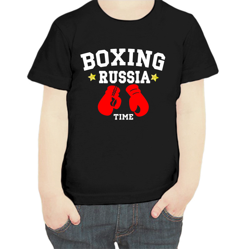 

Футболка мальчику черная 32 р-р boxing russia time 2, Черный, fdm_rossiyskiy_boks.534