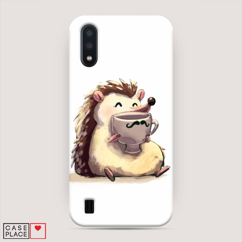 

Пластиковый чехол "Еж кофеман" на Samsung Galaxy A01