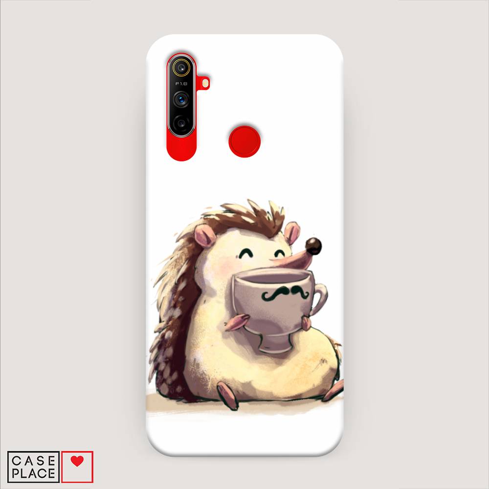

Пластиковый чехол "Еж кофеман" на Realme C3, 253020-7