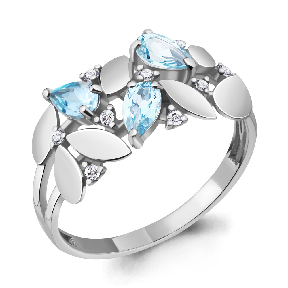 фото Кольцо из серебра с топазом р. 17 aquamarine 6934902а_925_р