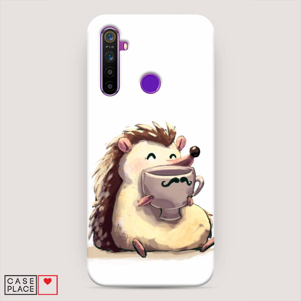 

Пластиковый чехол "Еж кофеман" на Realme 5, 251520-7