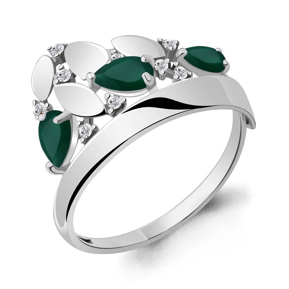 

Кольцо из серебра с агатом р. , Aquamarine 6934809А_925_р, 6934809А_925_р