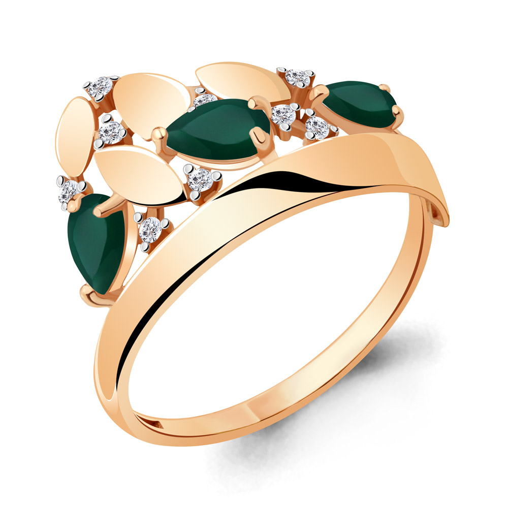 

Кольцо из серебра с агатом р.  Aquamarine 6934809А_925_з, 6934809А_925_з