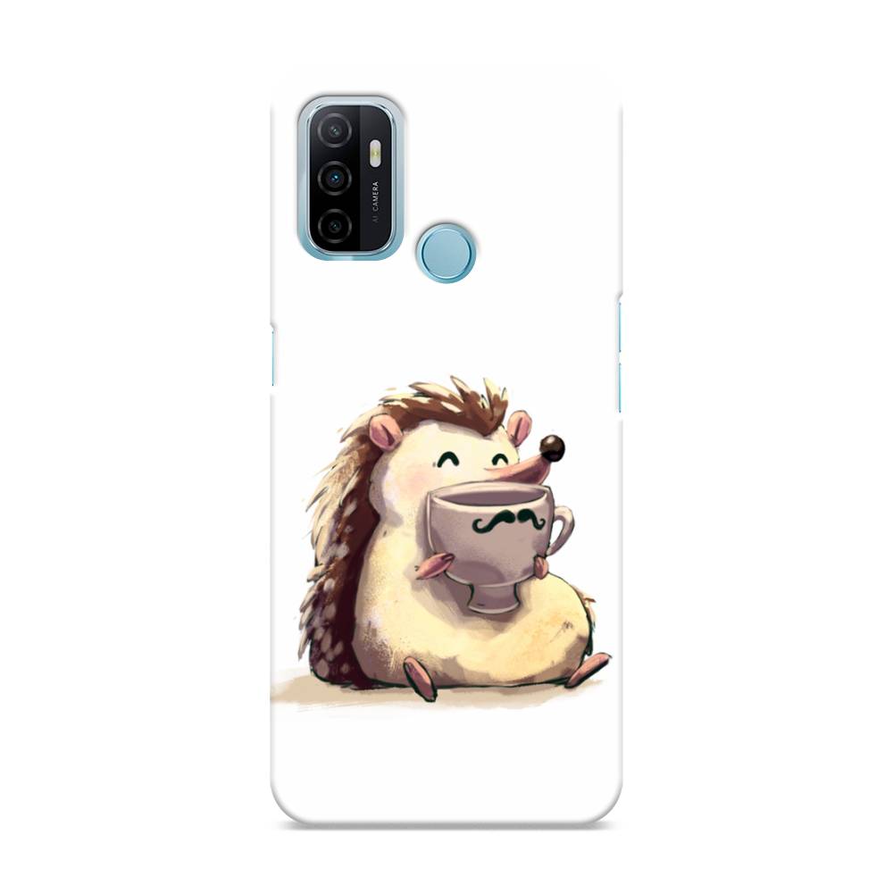 

Пластиковый чехол "Еж кофеман" на Oppo A53, 254320-7