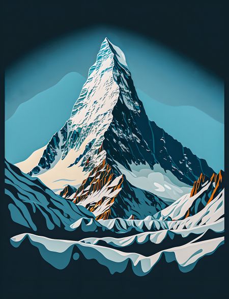 

Алмазная мозаика без подрамника Горы в снегу, 130x100 см, 62549, РА-218