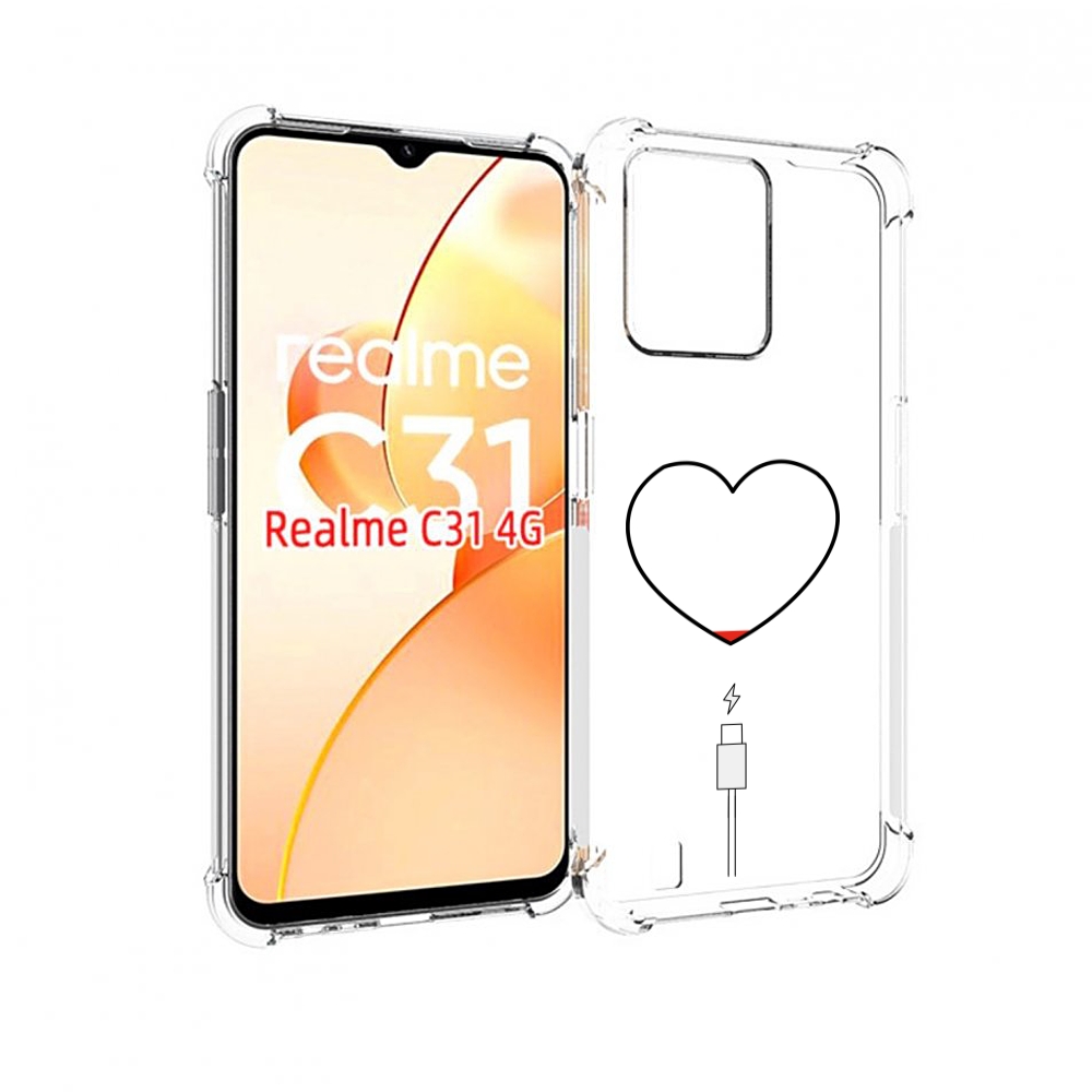 

Чехол MyPads зарядка-сердца для OPPO Realme C31, Прозрачный, Tocco