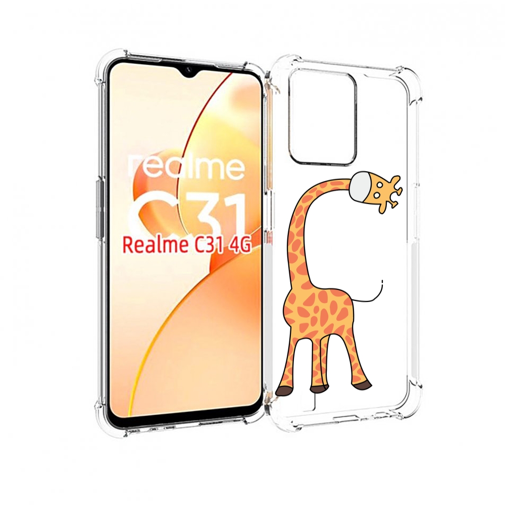 

Чехол MyPads жирафик детский для OPPO Realme C31, Прозрачный, Tocco