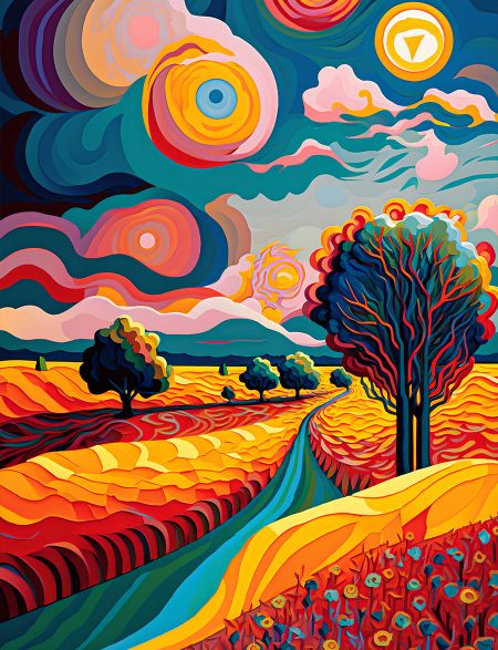 

Алмазная мозаика без подрамника Радужное утро, 40x30 см, 30 цветов, 62518, РА-216