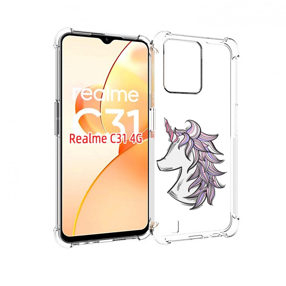 

Чехол MyPads единорог-рисунок для OPPO Realme C31, Прозрачный, Tocco