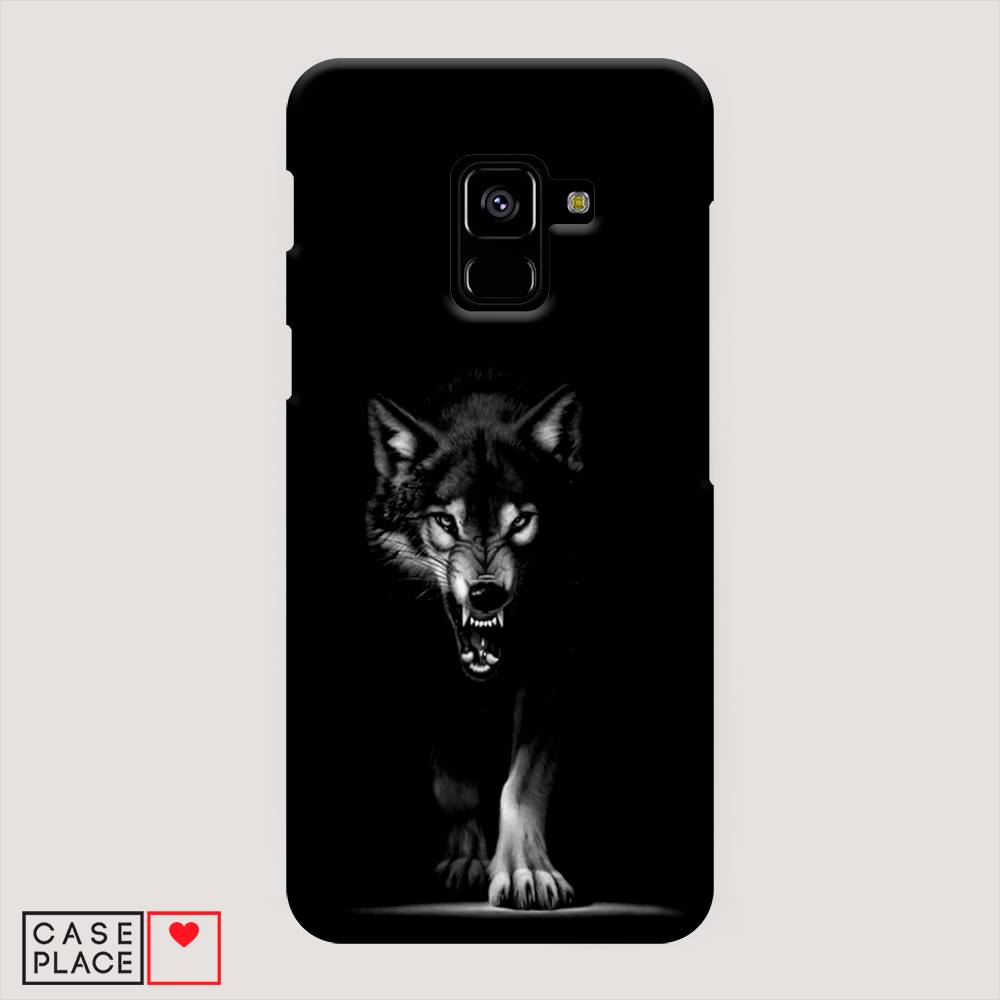 

Пластиковый чехол "Волк выходит из ночи" на Samsung Galaxy A8 2018, 25420-1