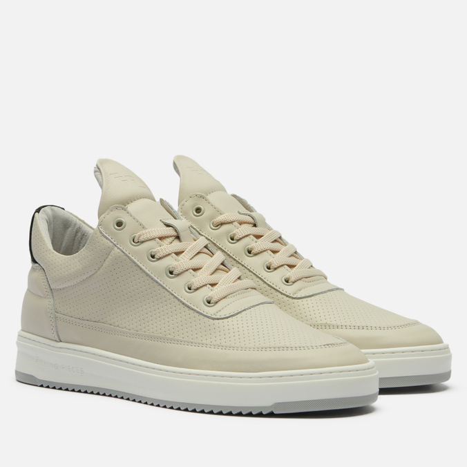 фото Кеды женские filling pieces low top bianco perforated бежевые 42 eu