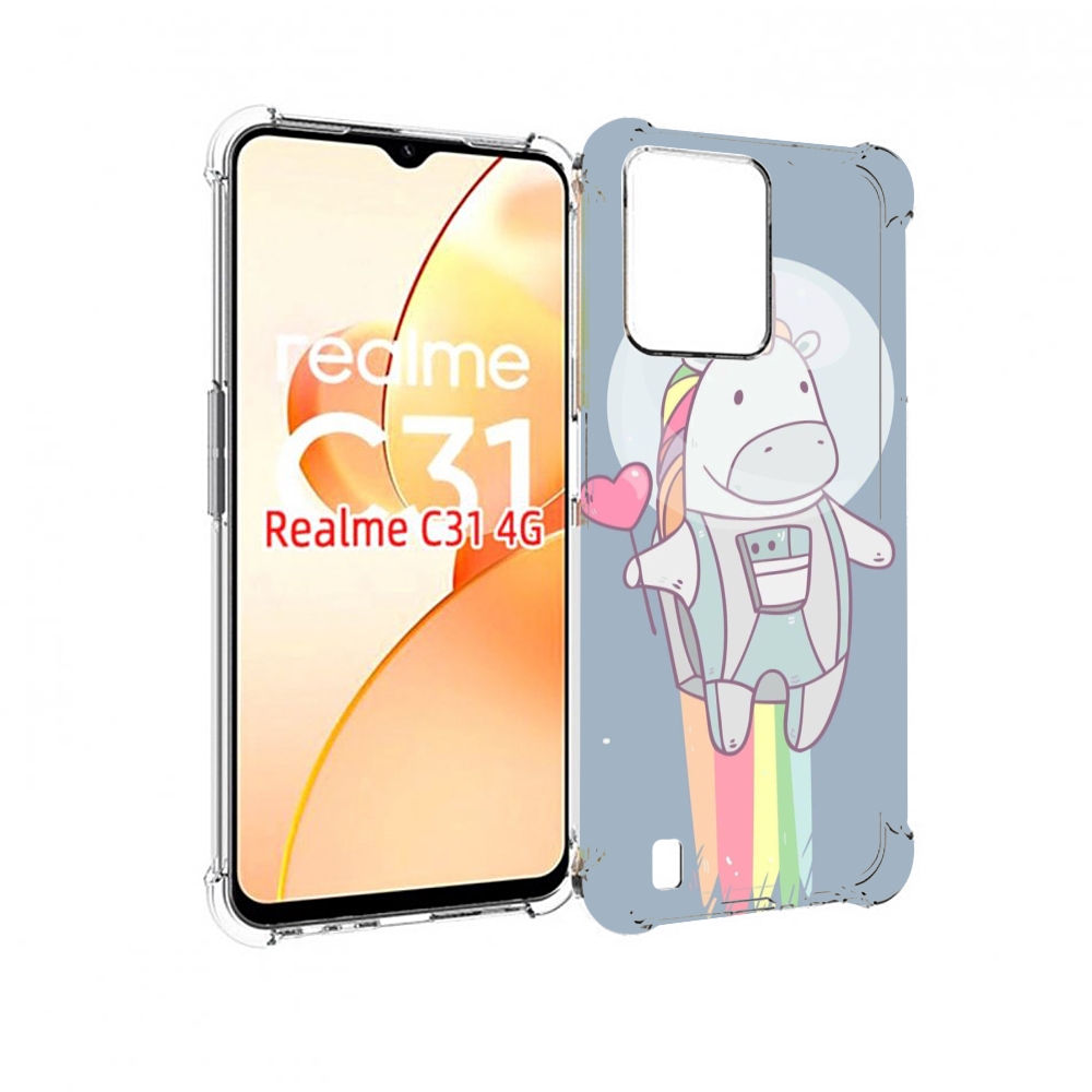 

Чехол MyPads единорог летит за орбиту для OPPO Realme C31, Прозрачный, Tocco