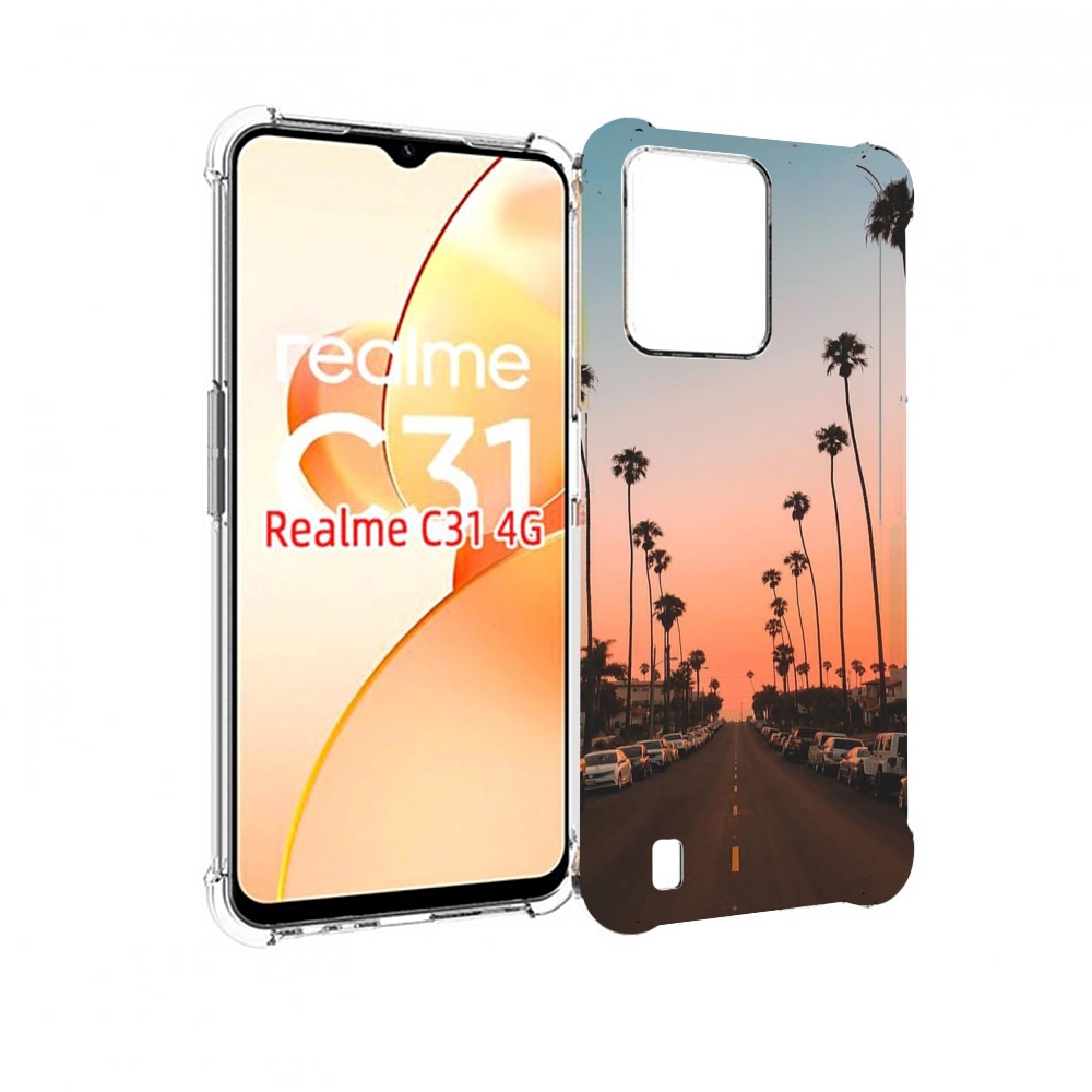 

Чехол MyPads дорога-с-закатом для OPPO Realme C31, Прозрачный, Tocco