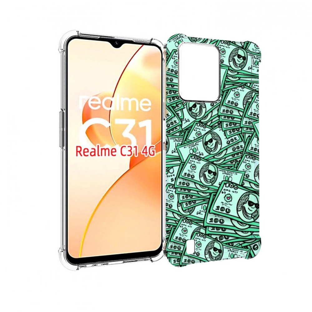 

Чехол MyPads доллары картинка для OPPO Realme C31, Прозрачный, Tocco