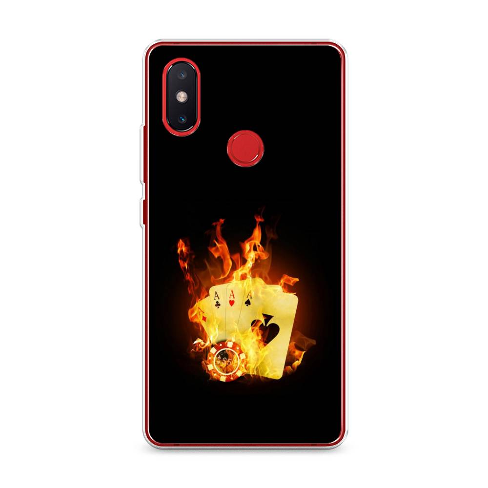 

Чехол Awog на Xiaomi Mi 8 SE "Горящие карты", Разноцветный, 33750-9